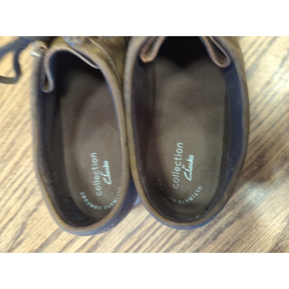 CLARKS 15260 Padmora Wallabee Moccasins Leather Loafers Boots Brown Leather 7 M - Picture 7 of 9